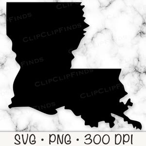 Louisiana Karte SVG, Louisiana State Silhouette, New Orleans, Nola, Karneval, sofortiger digitaler Download