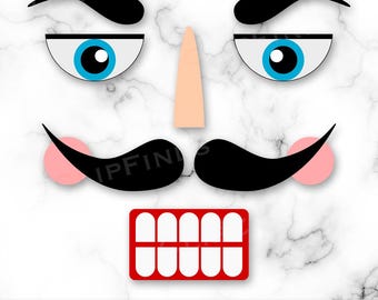 Nutcracker Face SVG, Nutcracker Face PNG, Nutcracker Face Sublimation, Instant Digital Download