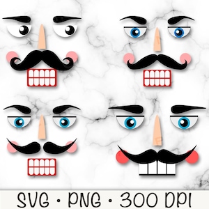Rostos de quebra-nozes, Rosto de quebra-nozes SVG, Rosto de quebra-nozes PNG, Sublimação, Download digital instantâneo