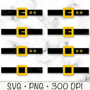 Belt SVG, Santa Belt,  Santa Belt with Holes and without Holes, Santa Claus, Elf Belt, SVG, PNG, Sublimation, Instant Digital Download
