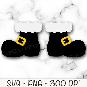 Botas de Papai Noel, SVG, PNG, Clipart, Download Digital Instantâneo