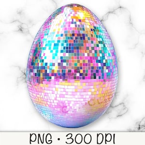 Huevo de Pascua disco PNG, huevo de Pascua iridiscente, sublimación de huevo de Pascua, rosa, morado, rojo, azul, verde azulado, huevo de Pascua retro, diseño de camiseta