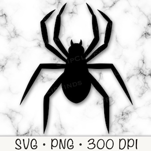 Spider SVG, Spider PNG, Spider Clipart, Spider Silhouette, Halloween Spider, Sublimation, Digital Download