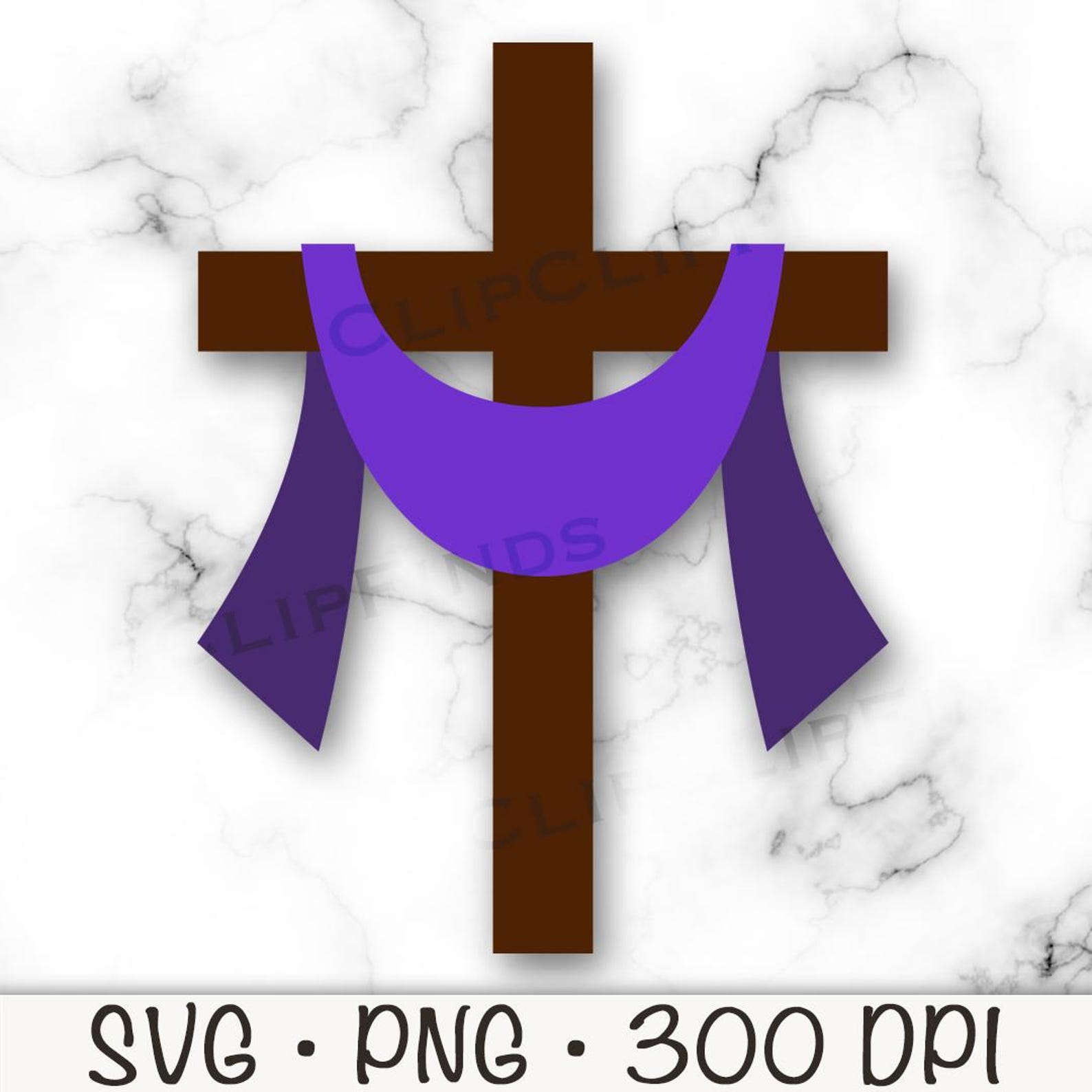 Easter Cross SVG, Easter Cross PNG, Christian, Purple Drapes, Shroud