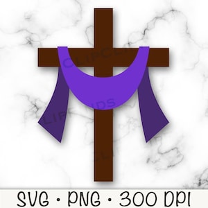 Krzyż Wielkanocny SVG, Krzyż Wielkanocny PNG, Chrześcijański, Fioletowe zasłony, Całun, On zmartwychwstał SVG, Wielki Post, Pascha, Zmartwychwstanie, Kalwaria, Plik cyfrowy