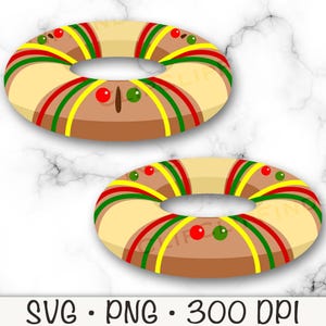 Rosca De Reyes, Dia De Los Reyes, 3 Kings Day, SVG, PNG, Rosca de Reyes Clip Art, téléchargement numérique instantané