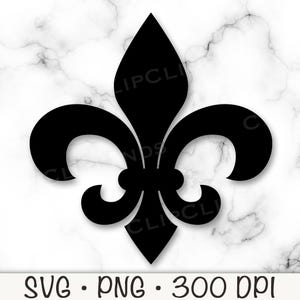Fleur de lys SVG, fleur de lys PNG, silhouette fleur de lys, symbole du mardi gras SVG, royauté française, Svg de la Nouvelle-Orléans, Nola, téléchargement numérique