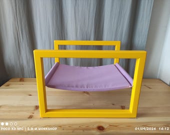 Handmade Pine Cat Hammock: Elevated Pet Bed