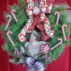 Adorable, Festive Gnome Christmas Wreath