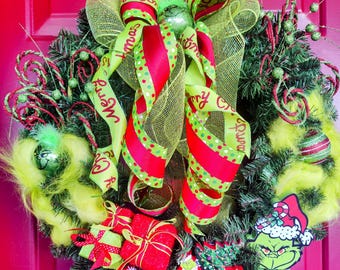 Mr. Grinch Christmas Wreath