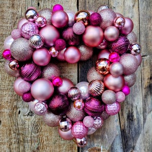 Heart bauble wreath for Valentine&#39;s Day or anytime!