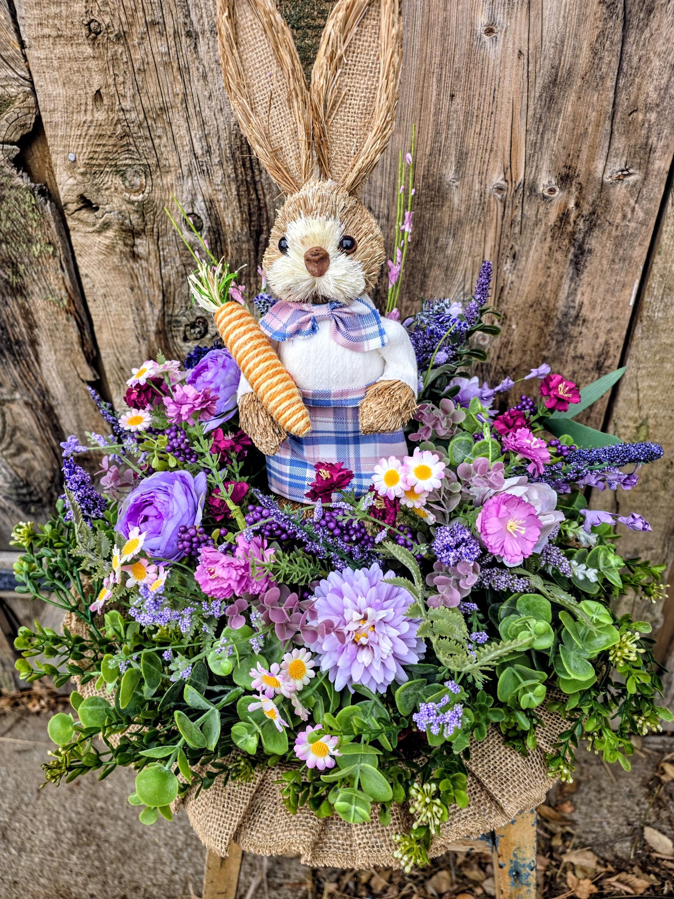 Waterfall Rabbit Arrangement Easter Bunny Centerpiece: Floral Rabbit Arrangement for Spring. - Etsy
