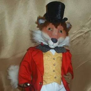 Fuchs jagende Stoffpuppe