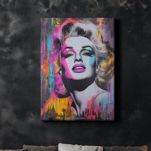 Canvas Art Marilyn Monroe Wall Art Marilyn Monroe Wall Print Gift For Marilyn Monroe Fan Wall Decor Marilyn Monroe