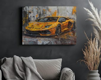 Canvas Art Lamborghini Aventador Wall Art Lamborghini Aventador Wall Print Gift For Car Guy Wall Decor Car