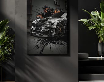 Canvas Art BMW M4 Wall Art BMW M4 Wall Print Gift For Car Guy Wall Decor Car