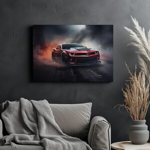 Canvas Art Camaro Wall Art Camaro Wall Print Gift For Car Guy Wall Decor Car