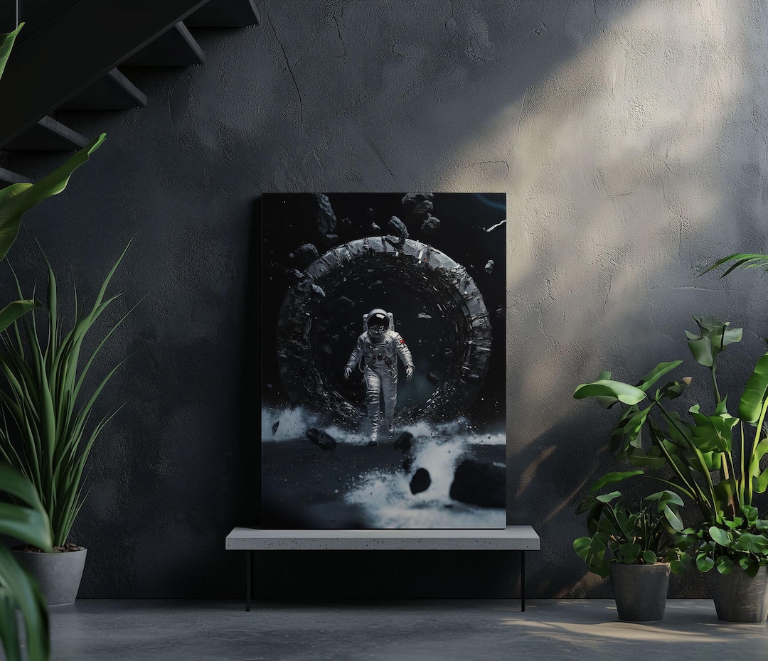 Astronaut Canvas Print - Space Wall Art - Galaxy Poster - Outer Space ...
