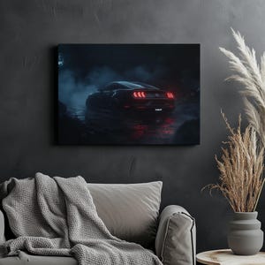 Canvas Art Ford Mustang Wall Art Ford Mustang Wall Print Gift For Car Guy Wall Decor Car