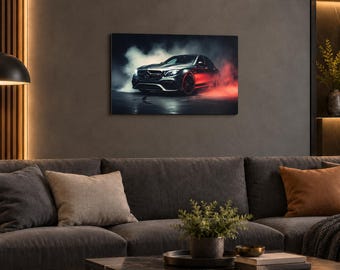 Mercedes AMG E63 Metal Wall Art | German Performance Car Decor | Garage Wall Art | Car Guy Gift