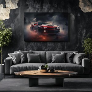 Canvas Art Camaro Wall Art Camaro Wall Print Gift For Car Guy Wall Decor Car