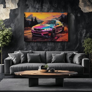 Canvas Art BMW M4 Wall Art BMW M4 Wall Print Gift For Car Guy Wall Decor Car