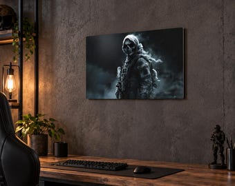 Military Soldier Metal Wall Art | Tactical Gaming Room Decor | Man Cave Wall Art | Gamer Gift