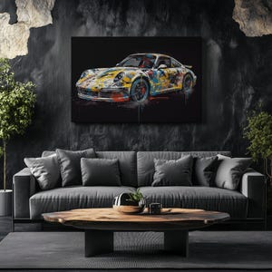 Canvas Art Porsche 911 Wall Art Porsche 911 Wall Print Gift For Porsche Fan Wall Decor Car