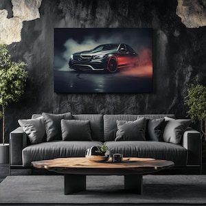 Canvas Art Mercedes AMG E63 Wall Art AMG E63 Wall Print Gift For Car Guy Wall Decor Car