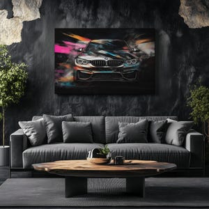 Canvas Art BMW M4 Wall Art BMW M4 Wall Print Gift For Car Guy Wall Decor Car