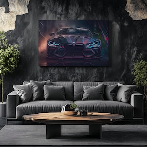 Canvas Art BMW M4 Wall Art BMW M4 Wall Print Gift For Car Guy Wall Decor Car