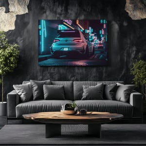 Canvas Art VW Golf Wall Art VW Golf  Wall Print Gift For Car Guy Wall Decor Car