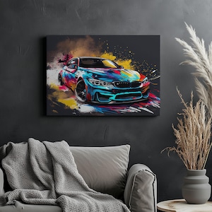 Canvas Art BMW M4 Wall Art BMW M4 Wall Print Gift For Car Guy Wall Decor Car