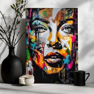 Canvas Art Graffiti Wall Art Modern Wall Print Gift For Skater Fan Wall Decor Pop Art