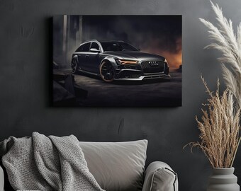 Canvas Art Audi RS6 Wall Art Audi RS6 Wall Print Gift For Car Guy Wall Decor Car
