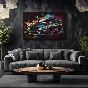 Canvas Art BMW M4 Wall Art BMW M4 Wall Print Gift For Car Guy Wall Decor Car