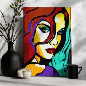 Canvas Art Modern Wall Art Modern Wall Print Gift For Pop Art Fan Wall Decor Pop Art