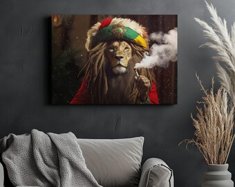 Canvaskunst Leeuw muurkunst Leeuw muur print cadeau voor dier Fan muur decor kantoor