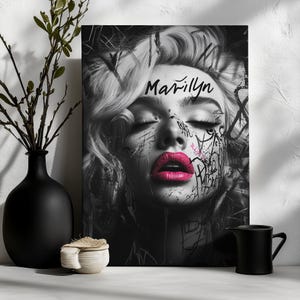 Canvas Art Marilyn Monroe Wall Art Marilyn Monroe Wall Print Gift For Marilyn Monroe Fan Wall Decor Marilyn Monroe