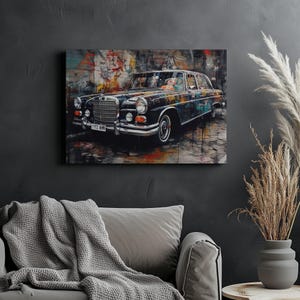 Canvas Art Mercedes Wall Art Mercedes Wall Print Gift For Car Guy Wall Decor Car