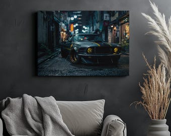 Canvas Art Ford Mustang Wall Art Ford Mustang Wall Print Gift For Car Guy Wall Decor Car