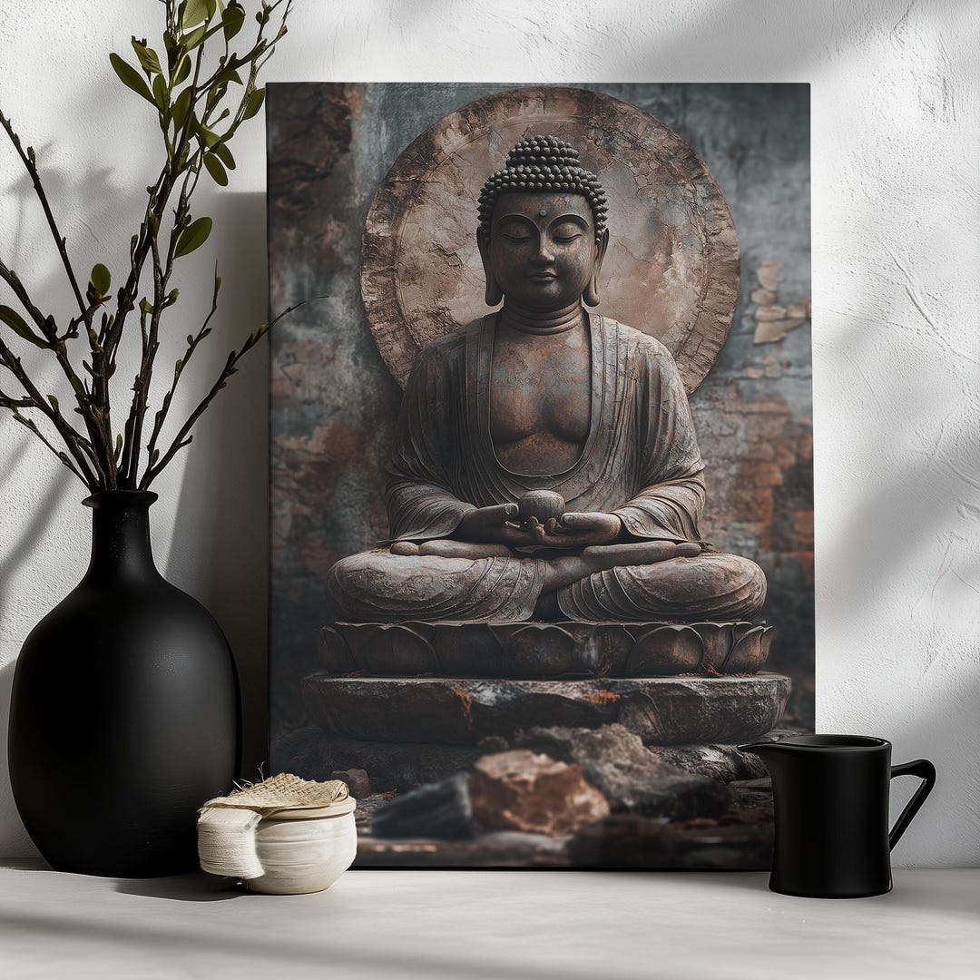 Canvas Art Buddha Wall Art Buddha Wall Print Gift for Yoga Fan