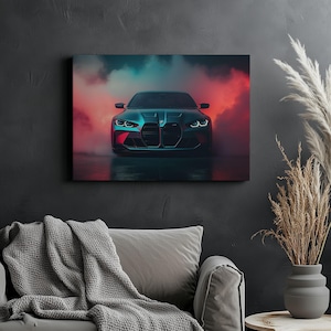 Canvas Art BMW M4 Wall Art BMW M4 Wall Print Gift For Car Guy Wall Decor Car