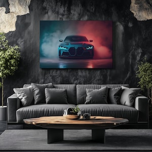 Canvas Art BMW M4 Wall Art BMW M4 Wall Print Gift For Car Guy Wall Decor Car