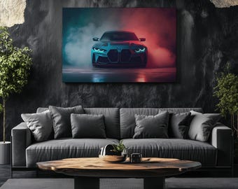 Canvas Art BMW M4 Wall Art BMW M4 Wall Print Gift For Car Guy Wall Decor Car