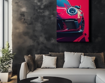 Canvas Art Porsche 911 Wall Art Car Wall Print Gift For Car Enthusiast Modern Wall Decor