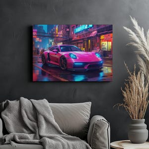Canvas Art Porsche 718 Wall Art Porsche 718 Wall Print Gift For Porsche Fan Wall Decor Car