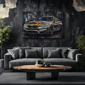 Canvas Art BMW M4 Wall Art BMW M4 Wall Print Gift For Car Guy Wall Decor Car