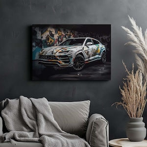 Canvas Art Lamborghini Urus Wall Art Lamborghini Urus Wall Print Gift For Car Guy Wall Decor Car