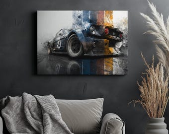 Canvas Art Ford Mustang Wall Art Ford Mustang Wall Print Gift For Car Guy Wall Decor Car